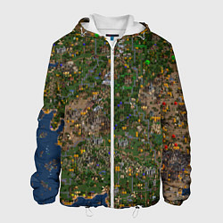 Куртка с капюшоном мужская Карта в Heroes 3, цвет: 3D-белый