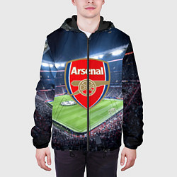Куртка с капюшоном мужская FC Arsenal, цвет: 3D-черный — фото 2