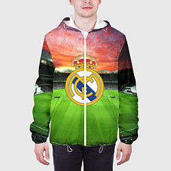 Куртка с капюшоном мужская FC Real Madrid, цвет: 3D-белый — фото 2