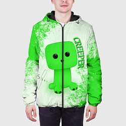 Куртка с капюшоном мужская MINECRAFT CREEPER, цвет: 3D-черный — фото 2