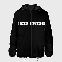 Куртка с капюшоном мужская Send Memes, цвет: 3D-черный