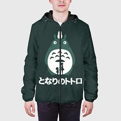 Куртка с капюшоном мужская Totoro, цвет: 3D-черный — фото 2