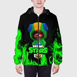 Куртка с капюшоном мужская Brawl Stars LEON, цвет: 3D-черный — фото 2