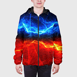 Куртка с капюшоном мужская Лёд и огонь, цвет: 3D-черный — фото 2