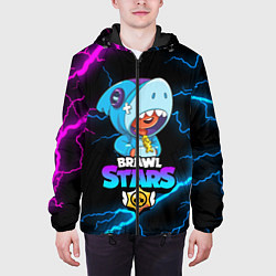 Куртка с капюшоном мужская BRAWL STARS LEON SHARK, цвет: 3D-черный — фото 2