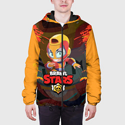 Куртка с капюшоном мужская BRAWL STARS MAX, цвет: 3D-черный — фото 2