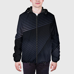 Куртка с капюшоном мужская Минимализм, цвет: 3D-черный — фото 2