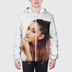 Куртка с капюшоном мужская Ariana Grande Ариана Гранде, цвет: 3D-белый — фото 2