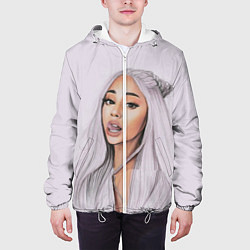 Куртка с капюшоном мужская Ariana Grande Ариана Гранде, цвет: 3D-белый — фото 2
