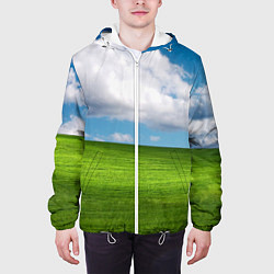 Куртка с капюшоном мужская Заставка Windows, цвет: 3D-белый — фото 2
