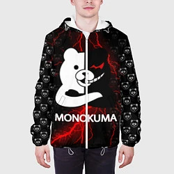 Куртка с капюшоном мужская MONOKUMA, цвет: 3D-белый — фото 2