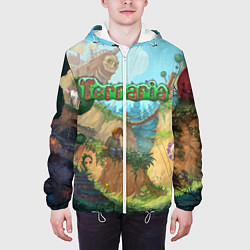 Куртка с капюшоном мужская Terraria, цвет: 3D-белый — фото 2