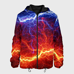 Куртка с капюшоном мужская Лёд и огонь, цвет: 3D-черный