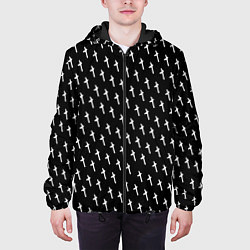 Куртка с капюшоном мужская LiL PEEP Pattern, цвет: 3D-черный — фото 2