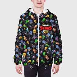 Куртка с капюшоном мужская BRAWL STARS LEON, цвет: 3D-белый — фото 2