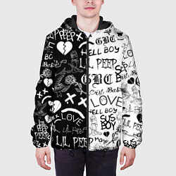 Куртка с капюшоном мужская LIL PEEP LOGOBOMBING, цвет: 3D-черный — фото 2