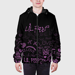 Куртка с капюшоном мужская LIL PEEP, цвет: 3D-черный — фото 2