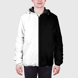 Куртка с капюшоном мужская ПРОСТО ЧЁРНО-БЕЛЫЙ, цвет: 3D-черный — фото 2