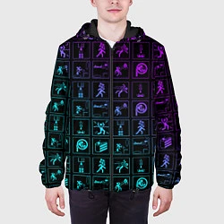 Куртка с капюшоном мужская PORTAL, цвет: 3D-черный — фото 2