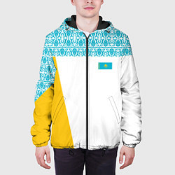 Куртка с капюшоном мужская Казахстан Форма, цвет: 3D-черный — фото 2