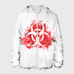 Куртка с капюшоном мужская Plague Inc, цвет: 3D-белый