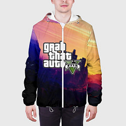 Куртка с капюшоном мужская GTA 5, цвет: 3D-белый — фото 2