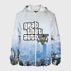 Куртка с капюшоном мужская GTA 5, цвет: 3D-белый
