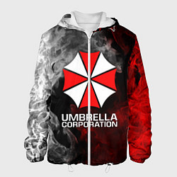 Куртка с капюшоном мужская UMBRELLA CORP, цвет: 3D-белый