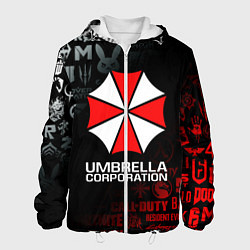 Куртка с капюшоном мужская RESIDENT EVIL UMBRELLA CORP, цвет: 3D-белый