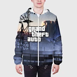Куртка с капюшоном мужская GTA VI, цвет: 3D-белый — фото 2