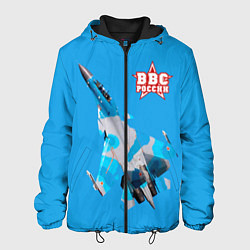 Куртка с капюшоном мужская ВВС России, цвет: 3D-черный