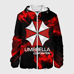 Куртка с капюшоном мужская UMBRELLA CORP, цвет: 3D-белый