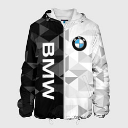 Куртка с капюшоном мужская BMW, цвет: 3D-белый