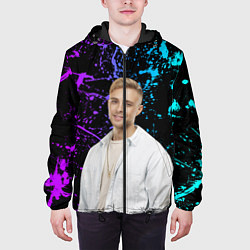 Куртка с капюшоном мужская Егор Крид, цвет: 3D-черный — фото 2