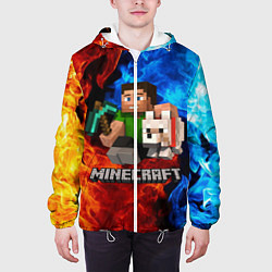 Куртка с капюшоном мужская MINECRAFT, цвет: 3D-белый — фото 2