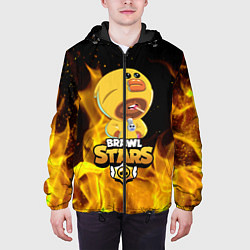 Куртка с капюшоном мужская Brawl stars sally leon, цвет: 3D-черный — фото 2