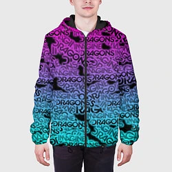 Куртка с капюшоном мужская Imagine Dragons, цвет: 3D-черный — фото 2