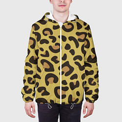 Куртка с капюшоном мужская Я гепард, цвет: 3D-белый — фото 2