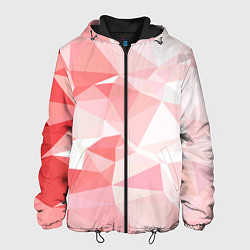 Куртка с капюшоном мужская Pink abstraction, цвет: 3D-черный