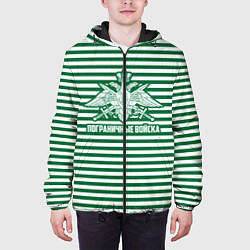 Куртка с капюшоном мужская Пограничные Войска, цвет: 3D-черный — фото 2