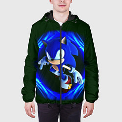 Куртка с капюшоном мужская SONIC, цвет: 3D-черный — фото 2