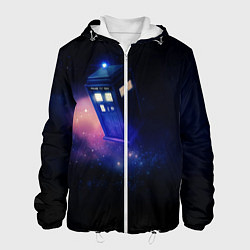 Куртка с капюшоном мужская TARDIS, цвет: 3D-белый