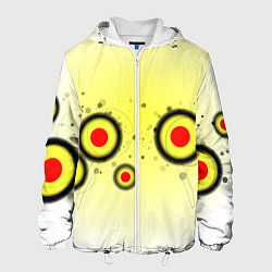 Куртка с капюшоном мужская Молекулы, цвет: 3D-белый