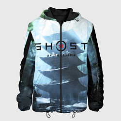 Куртка с капюшоном мужская Ghost of Tsushimа, цвет: 3D-черный