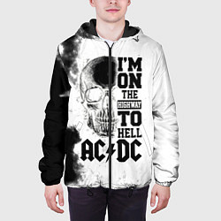 Куртка с капюшоном мужская I'm on the highway to hell ACDC, цвет: 3D-черный — фото 2