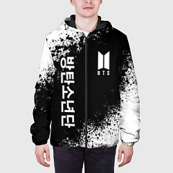 Куртка с капюшоном мужская BTS, цвет: 3D-черный — фото 2