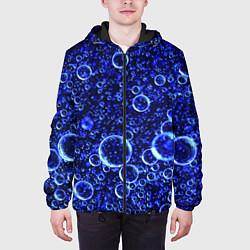 Куртка с капюшоном мужская Пузыри, цвет: 3D-черный — фото 2