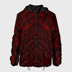 Куртка с капюшоном мужская Ветви, цвет: 3D-черный