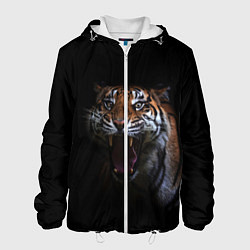 Куртка с капюшоном мужская Тигр, цвет: 3D-белый