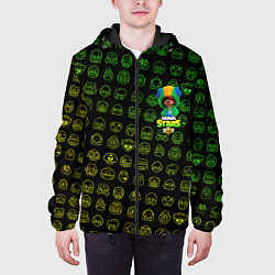 Куртка с капюшоном мужская Brawl Stars Leon, цвет: 3D-черный — фото 2